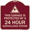 Signmission This Garage Is Protected by 24 Hour Surveillance System Heavy-Gauge Alum Sign, 18" H, BU-1818-22817 A-DES-BU-1818-22817 - alternate 1